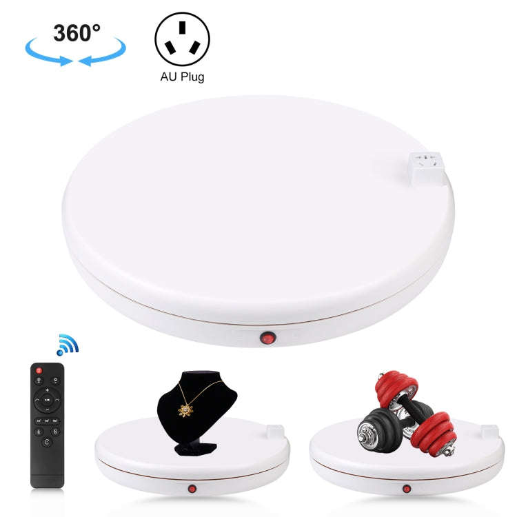 PULUZ 45cm Remote Control Adjusting Speed Rotating Turntable Display Stand with Power Socket, Whi...