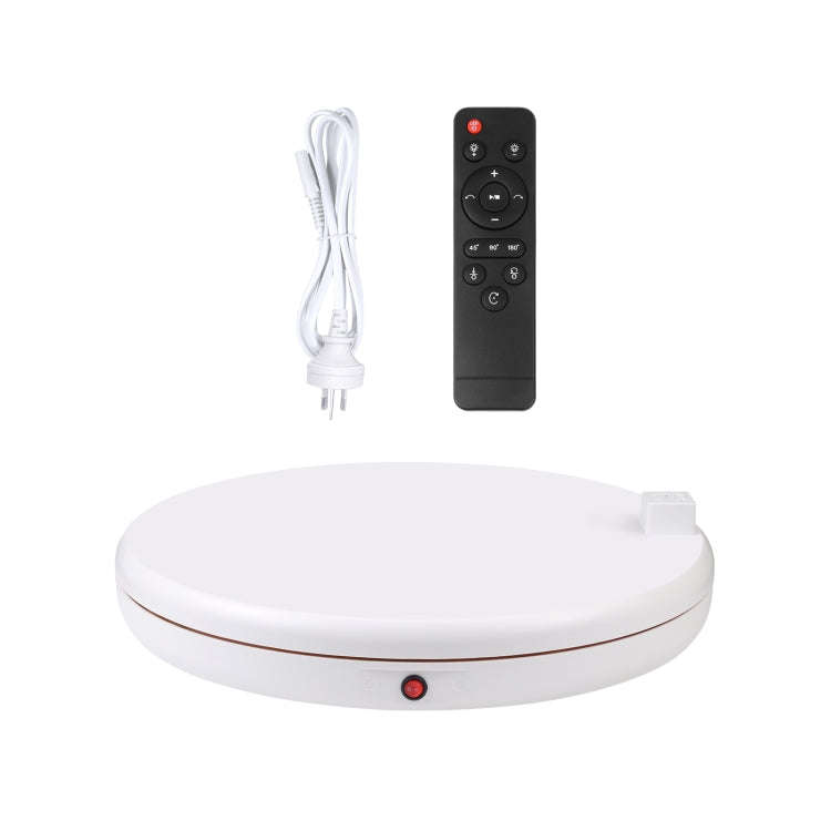 PULUZ 45cm Remote Control Adjusting Speed Rotating Turntable Display Stand with Power Socket, Whi...