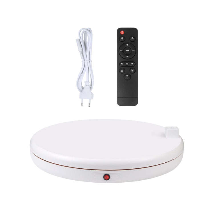 PULUZ 45cm Remote Control Adjusting Speed Rotating Turntable Display Stand with Power Socket, Whi...