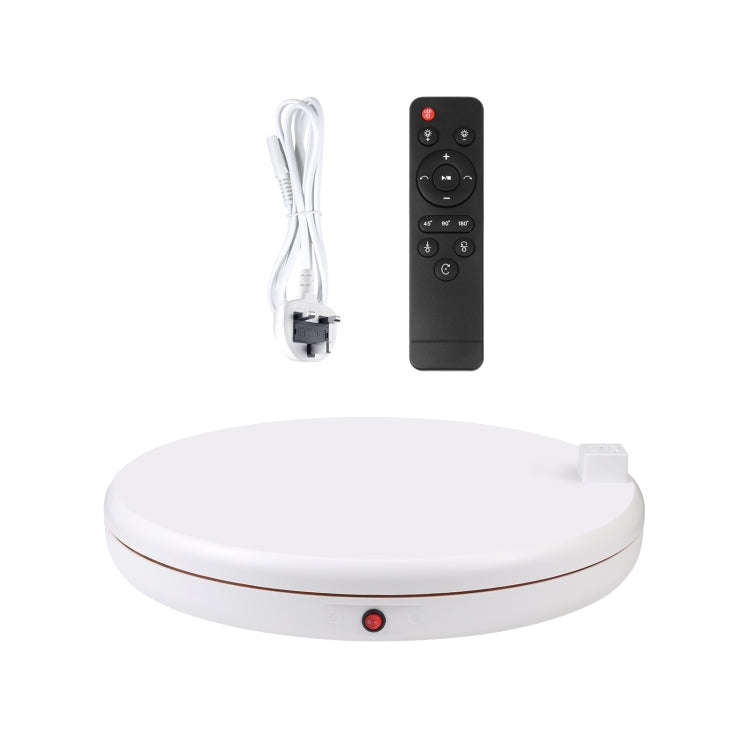 PULUZ 45cm Remote Control Adjusting Speed Rotating Turntable Display Stand with Power Socket, Whi...