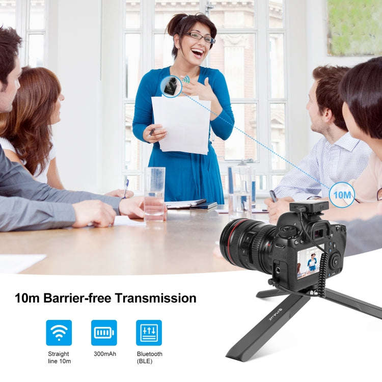 PULUZ 2 TX + 1 RX Wireless Lavalier Microphone (Black)