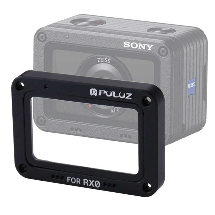 PULUZ Aluminum Alloy Flame + Tempered Glass Lens Protector for Sony RX0 / RX0 II, with Screws and...
