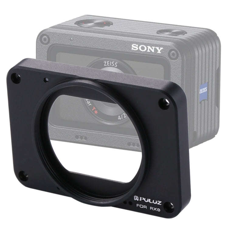 PULUZ Aluminum Alloy Front Panel + 37mm UV Filter Lens + Lens Sunshade for Sony RX0 / RX0 II, wit...