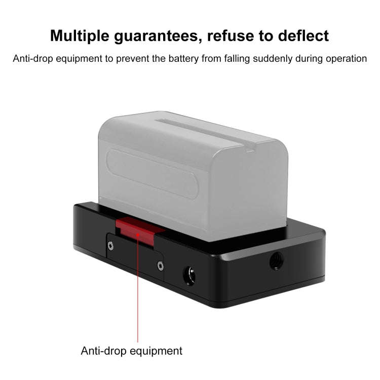 PULUZ  NPF970 Battery Metal Base Mount For Canon / Nikon / Panasonic (Black)