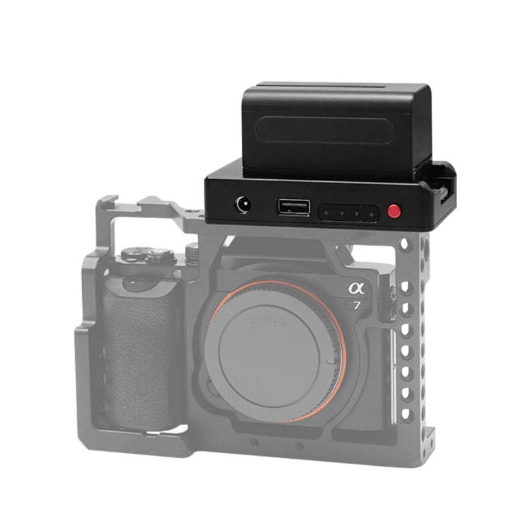 PULUZ  NPF970 Battery Metal Base Mount For Canon / Nikon / Panasonic (Black)