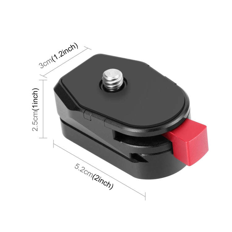 PULUZ Mini Monitor Magic Arm Quick Release Plate (Black)