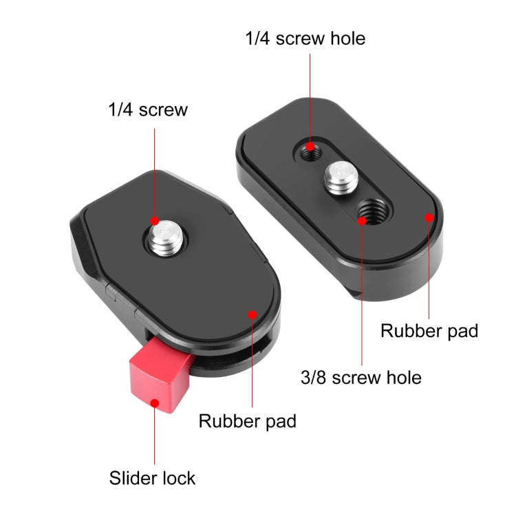 PULUZ Mini Monitor Magic Arm Quick Release Plate (Black)