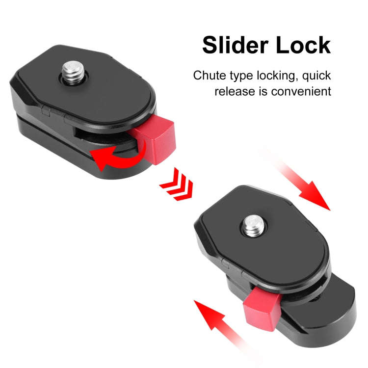 PULUZ Mini Monitor Magic Arm Quick Release Plate (Black)