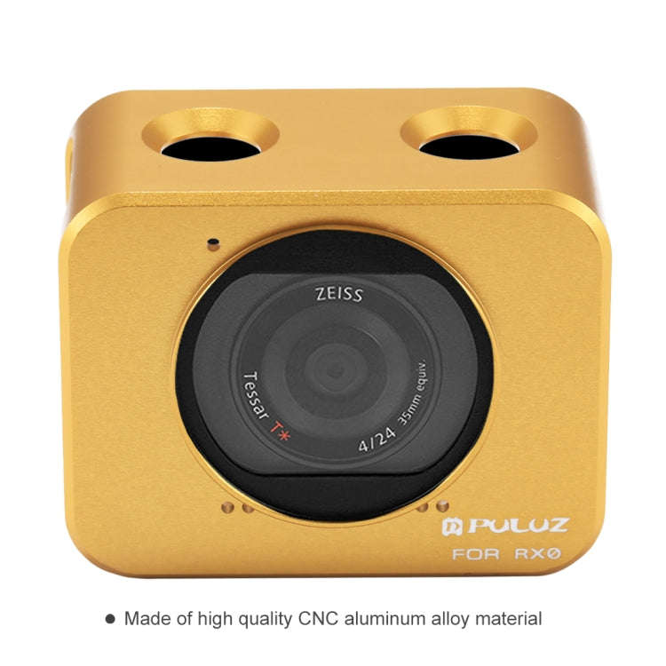 PULUZ for Sony RX0 Aluminum Alloy Protective Cage + 37mm UV Filter Lens + Lens Sunshade with Scre...