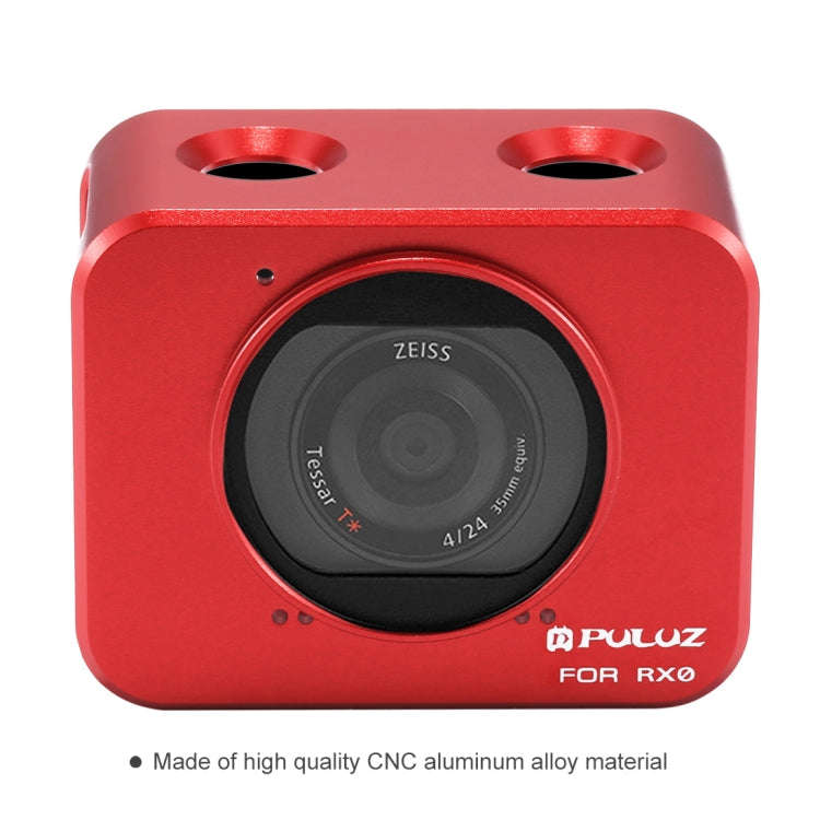 PULUZ for Sony RX0 Aluminum Alloy Protective Cage + 37mm UV Filter Lens + Lens Sunshade with Scre...