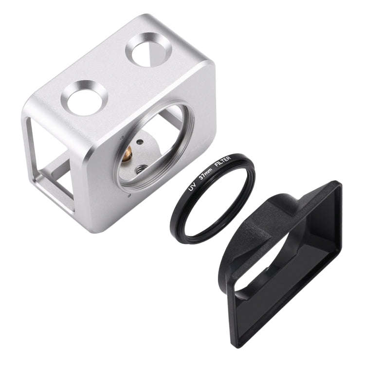 PULUZ for Sony RX0 Aluminum Alloy Protective Cage + 37mm UV Filter Lens + Lens Sunshade with Scre...