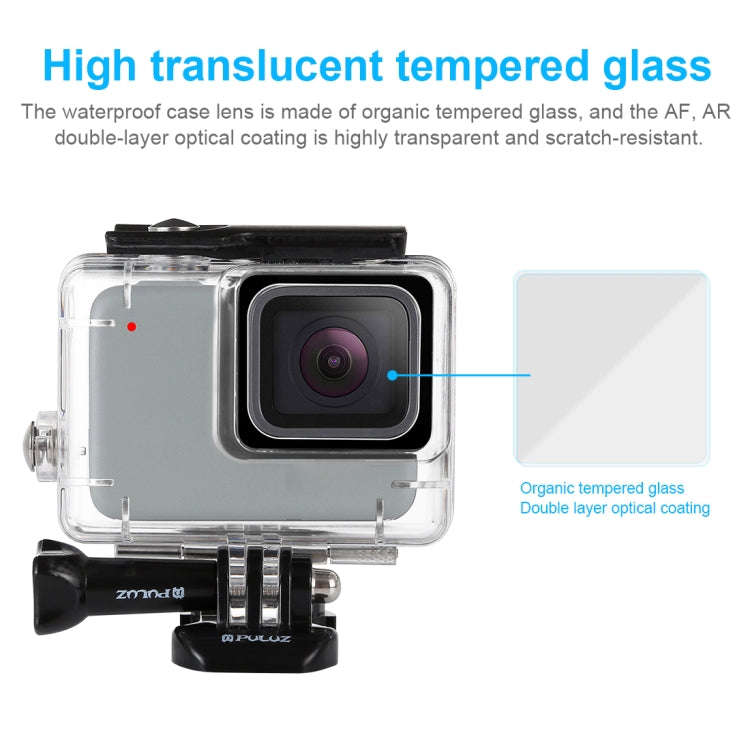 PULUZ 45m Underwater Waterproof Housing Diving Case for GoPro HERO7 Silver / HERO7 White, with Bu...