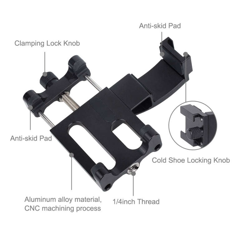 PULUZ Multifunction Aluminum Alloy Smartphone Fixing Clamp Expansion Holder Mount Bracket for DJI...