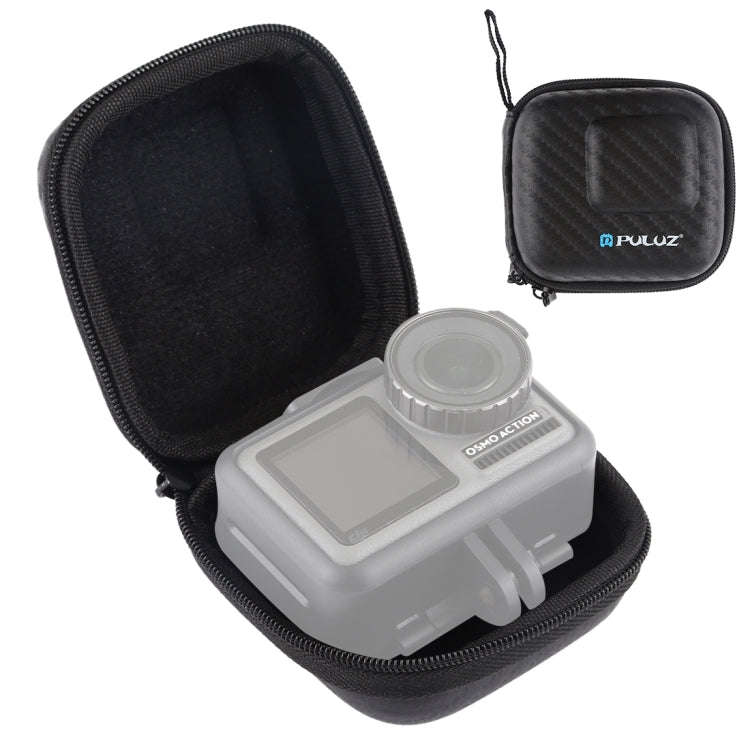 PULUZ Mini Portable Carbon Fiber Storage Bag for GoPro HERO13 Black /12 Black /11 Black /10 Black...