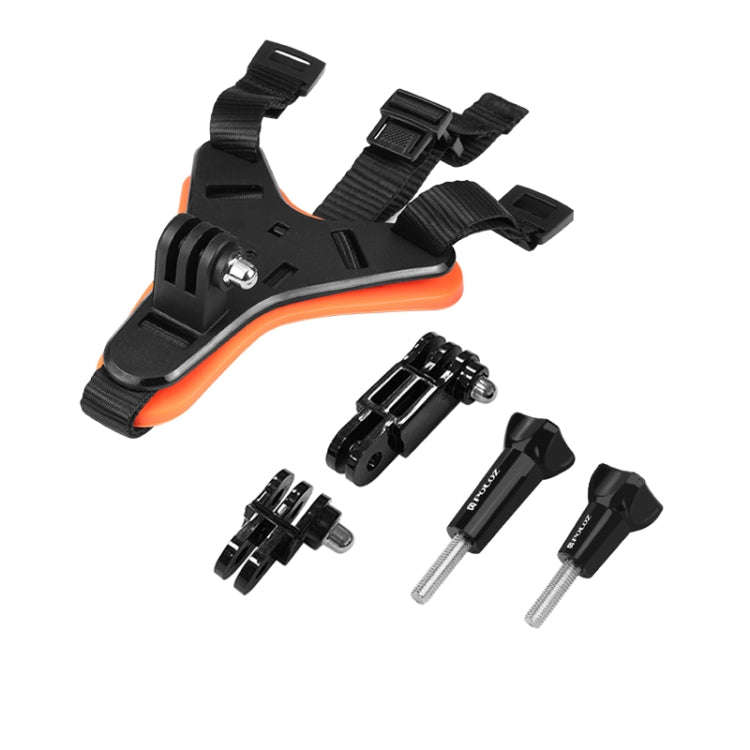PULUZ Motorcycle Helmet Chin Strap Belt Mount for GoPro, Insta360, DJI and Other Action Cameras