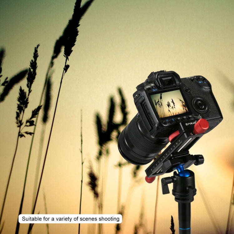 PULUZ Macro Focusing Rail Slider Close-up Shooting Tripod Head Quick Release Plate Holder