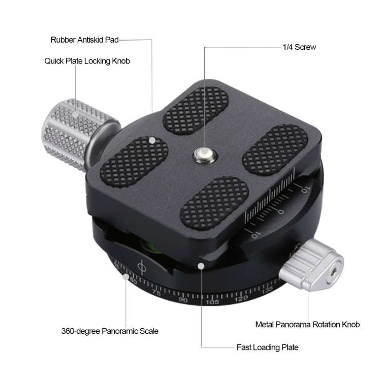 PULUZ Aluminum Alloy Quick Release Plate for Panoramic Head(Grey)