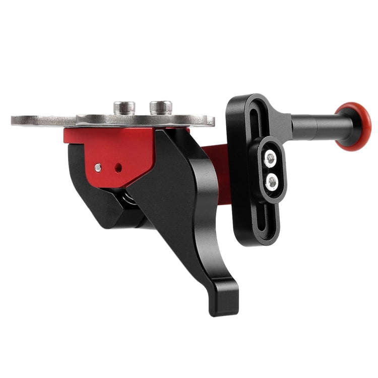 PULUZ Shutter Release Trigger Extension Adapter Lever Mount for Underwater Arm System(Black Red)