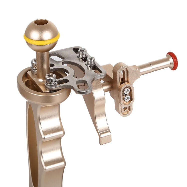 PULUZ Shutter Release Trigger Extension Adapter Lever Mount for Underwater Arm System(Gold)