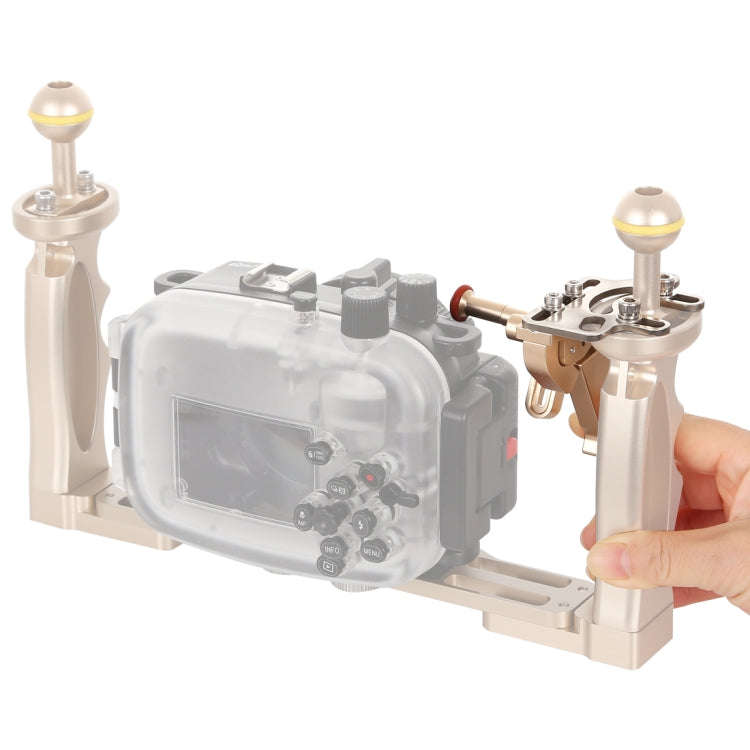 PULUZ Shutter Release Trigger Extension Adapter Lever Mount for Underwater Arm System(Gold)