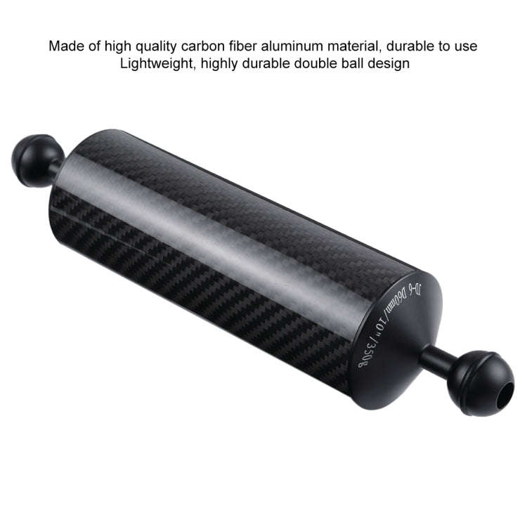 PULUZ 10.82 inch 27.5cm Length 60mm Diameter Dual Balls Carbon Fiber Floating Arm, Ball Diameter:...