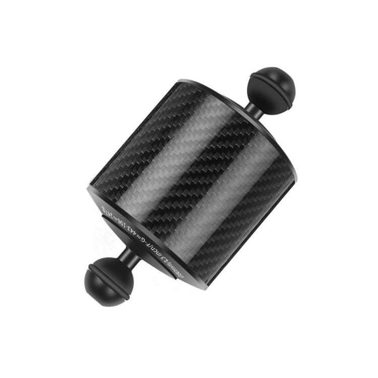 PULUZ 6.1 inch 15.5cm Length 80mm Diameter Dual Balls Carbon Fiber Floating Arm, Ball Diameter: 2...
