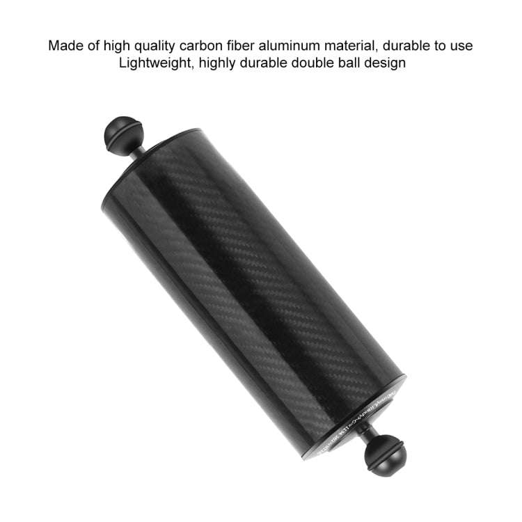 PULUZ 10.82 inch 27.5cm Length 80mm Diameter Dual Balls Carbon Fiber Floating Arm, Ball Diameter:...