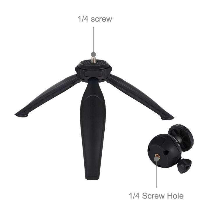 PULUZ 20cm Pocket Plastic Tripod Mount with 360 Degree Ball Head for Smartphones, GoPro, DSLR Cam...
