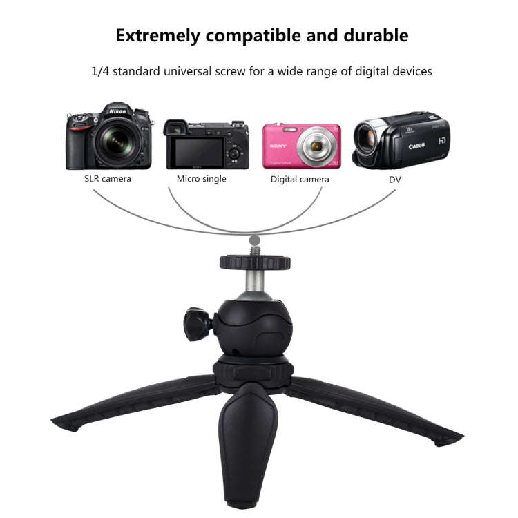 PULUZ 20cm Pocket Plastic Tripod Mount with 360 Degree Ball Head for Smartphones, GoPro, DSLR Cam...