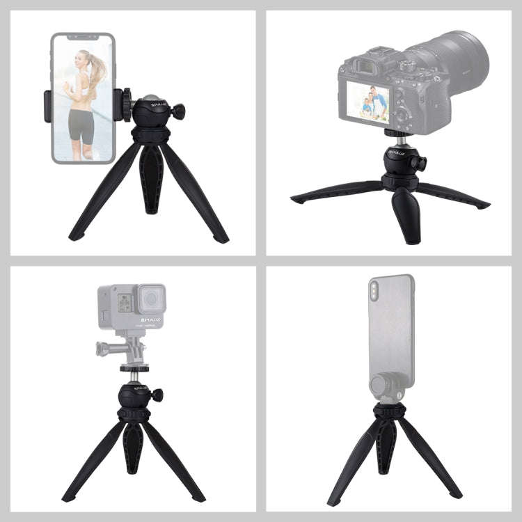 PULUZ 20cm Pocket Plastic Tripod Mount with 360 Degree Ball Head for Smartphones, GoPro, DSLR Cam...
