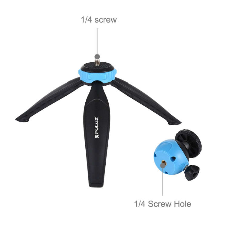PULUZ 20cm Pocket Plastic Tripod Mount with 360 Degree Ball Head for Smartphones, GoPro, DSLR Cam...