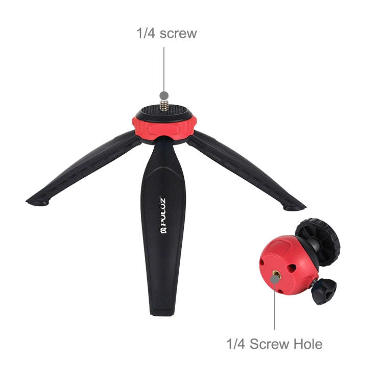 PULUZ 20cm Pocket Plastic Tripod Mount with 360 Degree Ball Head for Smartphones, GoPro, DSLR Cam...
