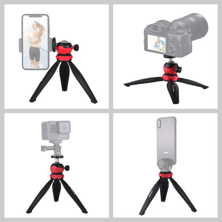 PULUZ 20cm Pocket Plastic Tripod Mount with 360 Degree Ball Head for Smartphones, GoPro, DSLR Cam...