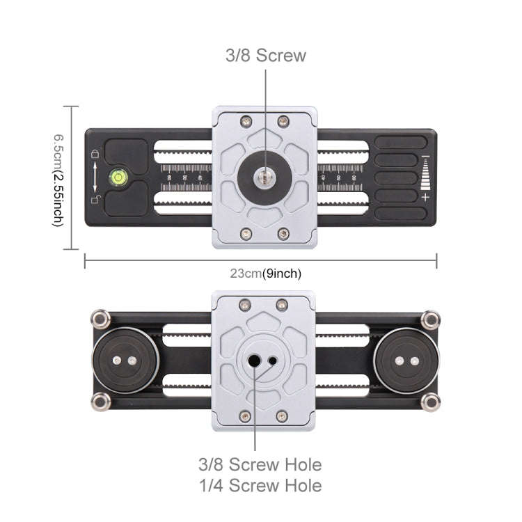 PULUZ Close-Up Shooting Desktop Fluid Drag Track Slider Aluminum Alloy Camera Video Stabilizer Ra...