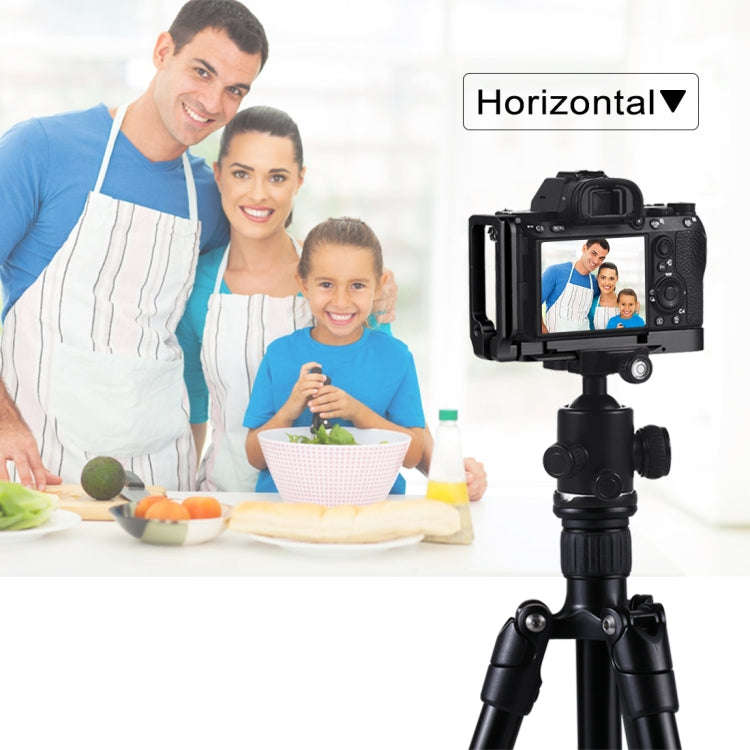 PULUZ 1/4 inch Vertical Shoot Quick Release L Plate Bracket Base Holder for Sony A9 (ILCE-9) / A7...