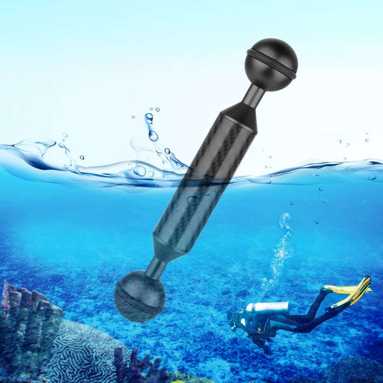 PULUZ 5 inch 13cm Length 20.8mm Diameter Dual Balls Carbon Fiber Floating Arm, Ball Diameter: 25m...