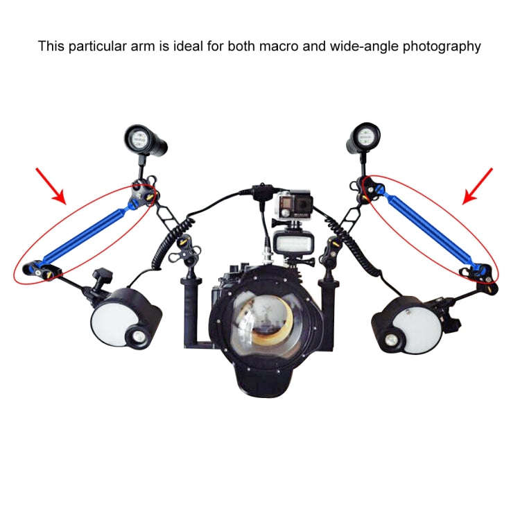 PULUZ 5 inch 13cm Length 20.8mm Diameter Dual Balls Carbon Fiber Floating Arm, Ball Diameter: 25m...