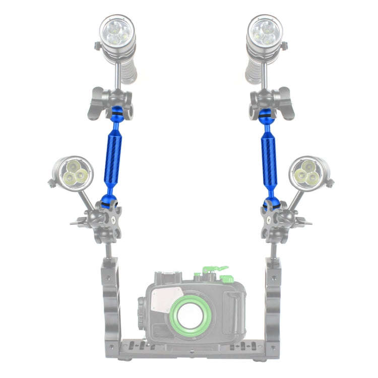 PULUZ 5 inch 13cm Length 20.8mm Diameter Dual Balls Carbon Fiber Floating Arm, Ball Diameter: 25m...