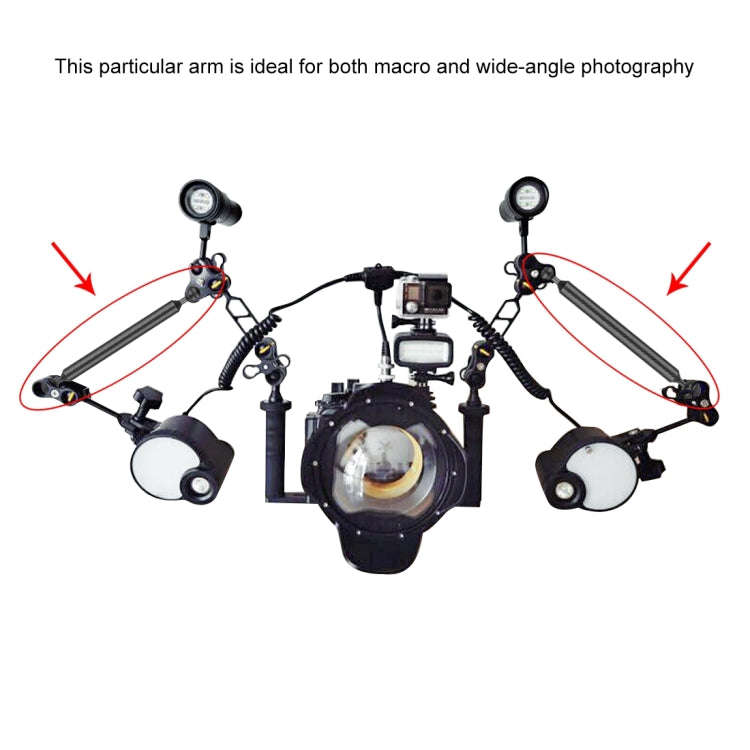 PULUZ  12 inch 30.4cm Length 20.8mm Diameter Dual Balls Carbon Fiber Floating Arm, Ball Diameter:...