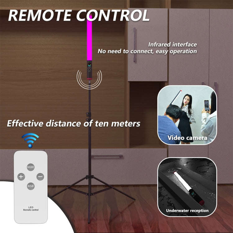PULUZ RGB 114 LEDs Waterproof Photography Handheld Light Stick with Remote Control(Red)