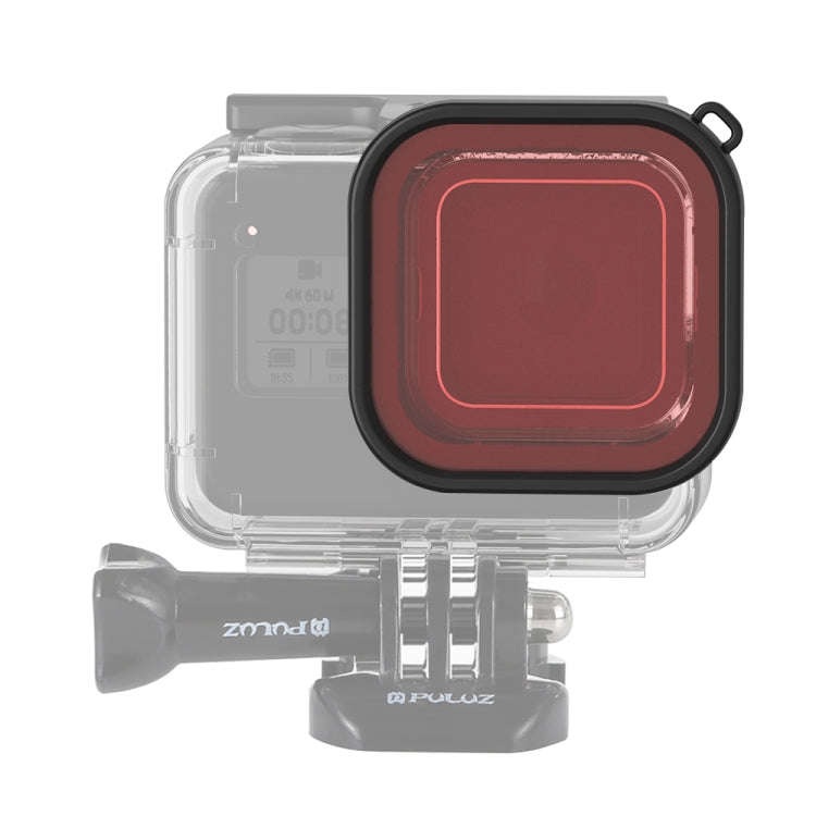 PULUZ Square Housing Diving Color Lens Filter for GoPro HERO8 Black(Pink)