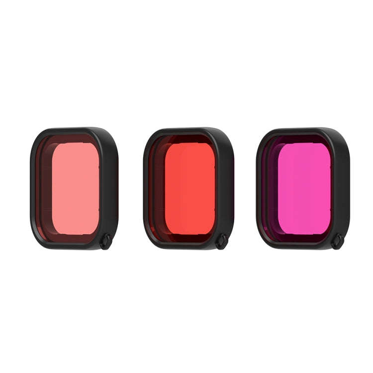 PULUZ Square Housing Diving Color Lens Filter for GoPro HERO8 Black(Pink)