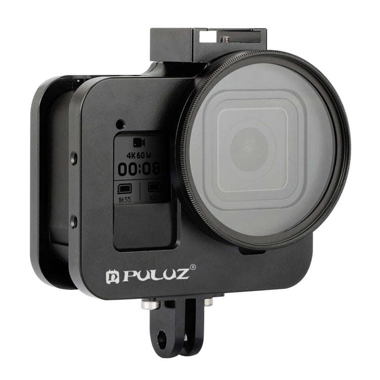 PULUZ Housing Shell CNC Aluminum Alloy Protective Cage with Insurance Frame & 52mm UV Lens for Go...