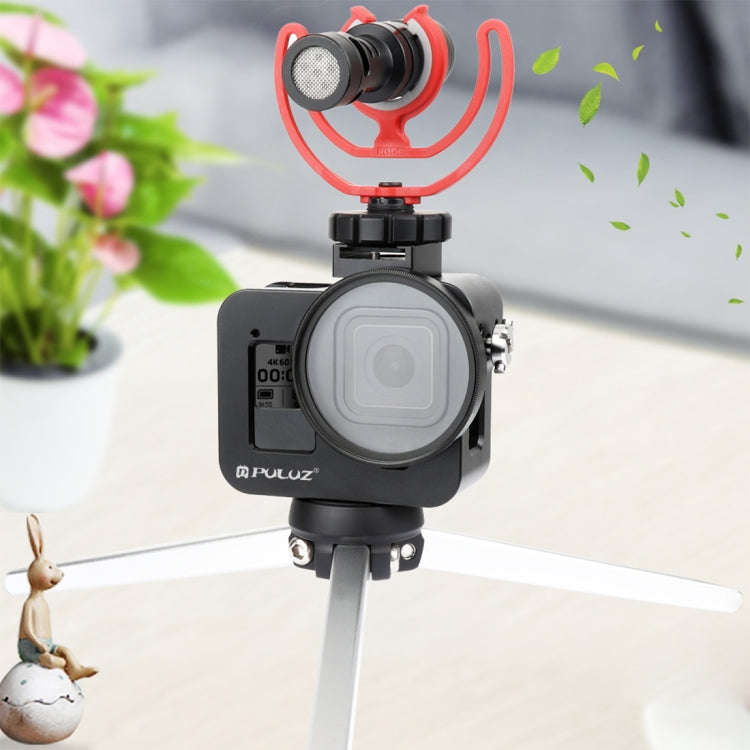 PULUZ Housing Shell CNC Aluminum Alloy Protective Cage with Insurance Frame & 52mm UV Lens for Go...