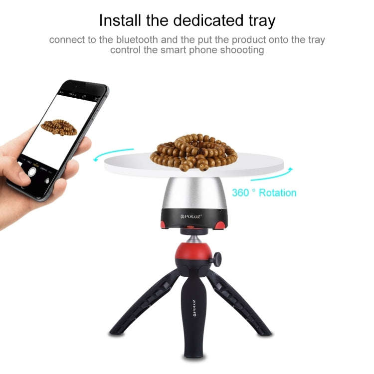 PULUZ Electronic 360 Degree Rotation Panoramic Head + Tripod Mount + GoPro Clamp + Phone Clamp wi...