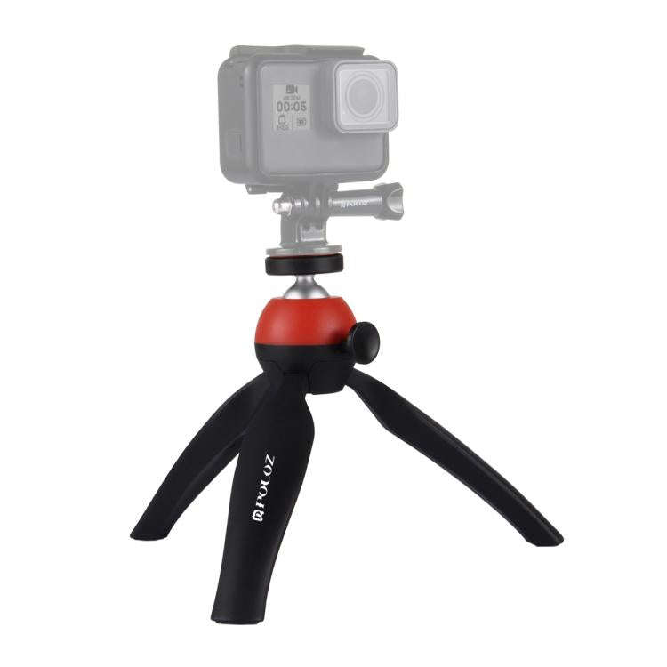 PULUZ Pocket Mini Tripod Mount with 360 Degree Ball Head & Phone Clamp for Smartphones(Red)