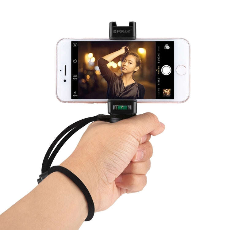 PULUZ Vlogging Live Broadcast Handheld Grip Selfie Rig Stabilizer ABS Tripod Adapter Mount with C...