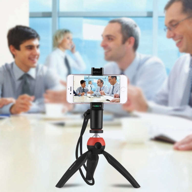 PULUZ Vlogging Live Broadcast Handheld Grip Selfie Rig Stabilizer ABS Tripod Adapter Mount with C...
