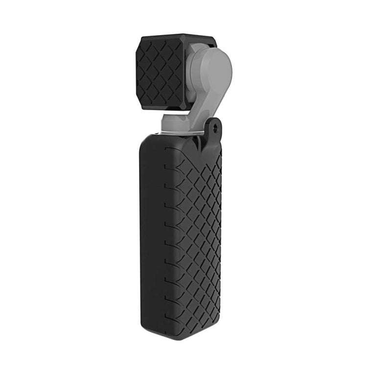 PULUZ  2 in 1 Diamond Texture Silicone Cover Case Set for DJI OSMO Pocket(Black)