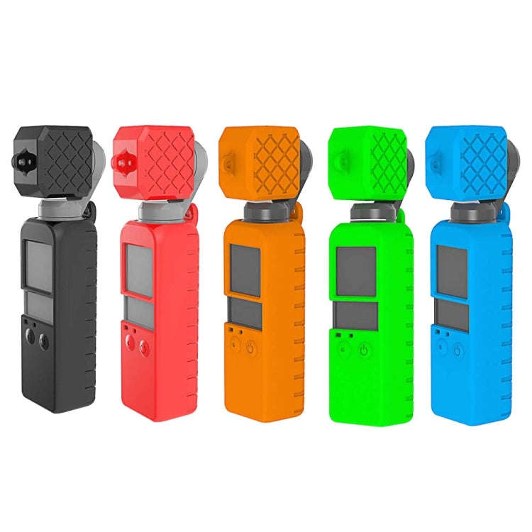 PULUZ  2 in 1 Diamond Texture Silicone Cover Case Set for DJI OSMO Pocket(Black)
